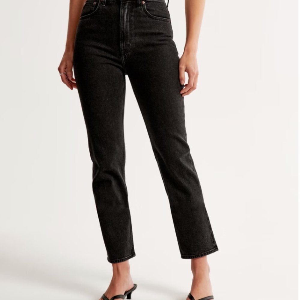 Abercrombie ankle straight ultra high-rise